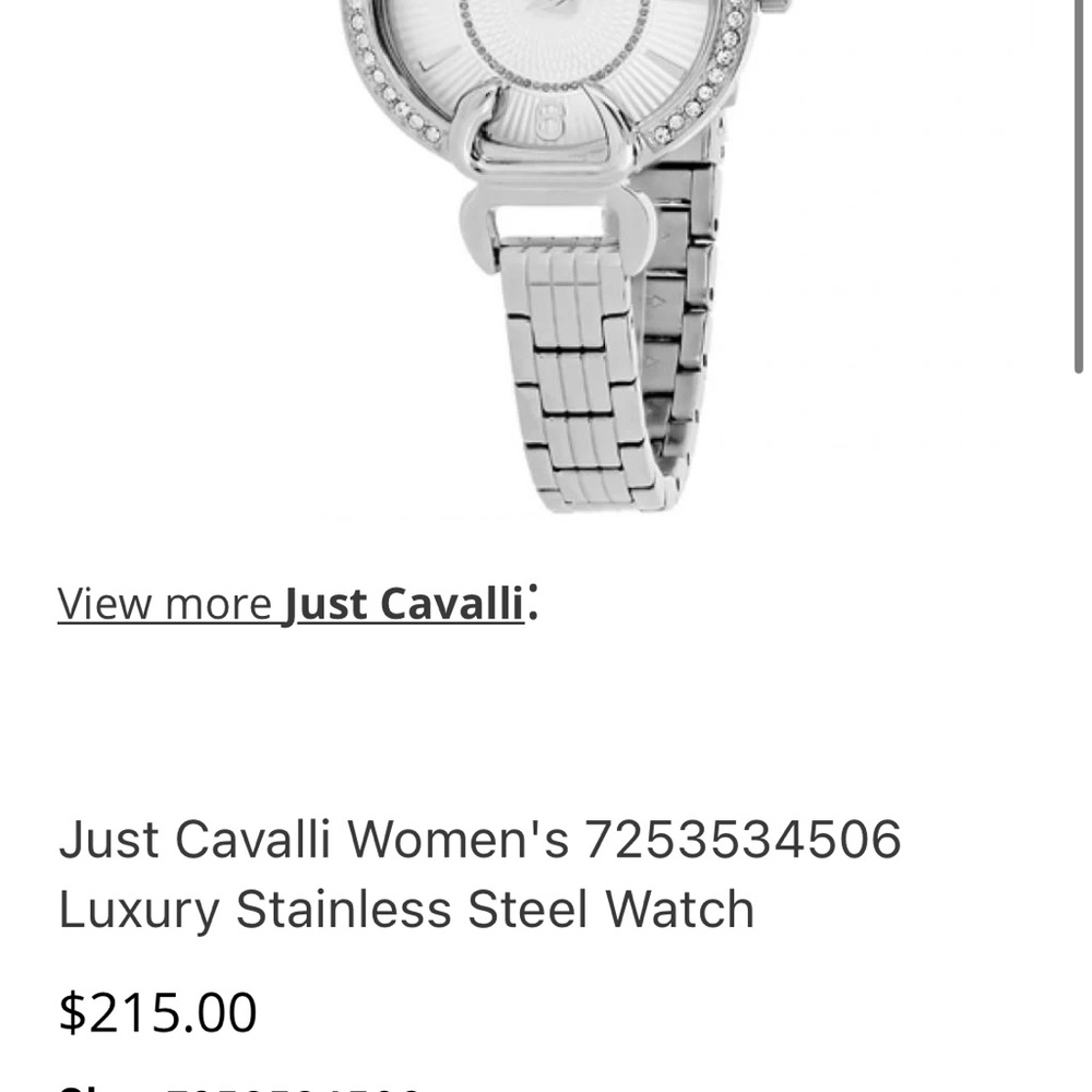 Just Cavalli Luxury Stainless Steel Watch - Picture 2 of 5